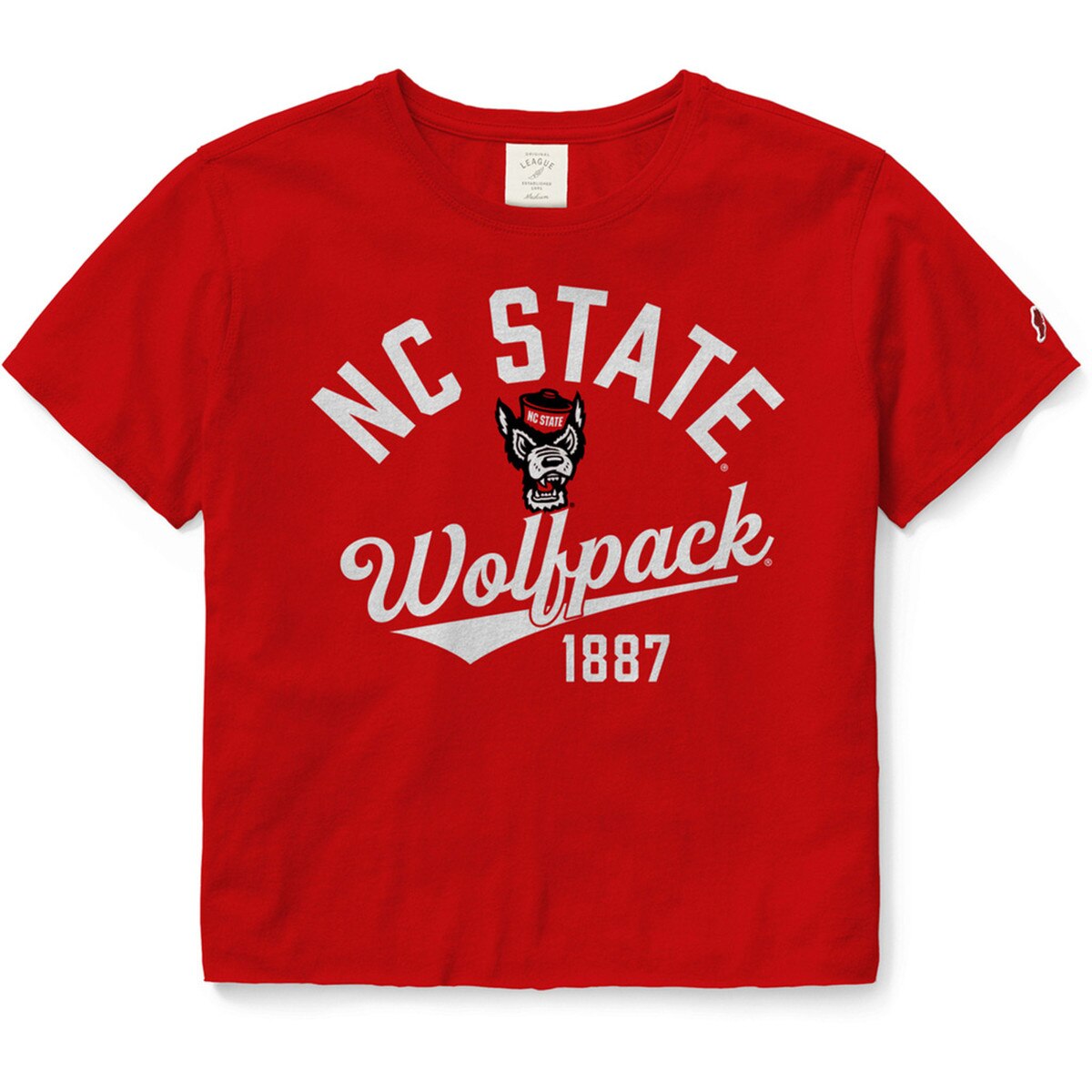 Ladies Crop Tee - White - NC State